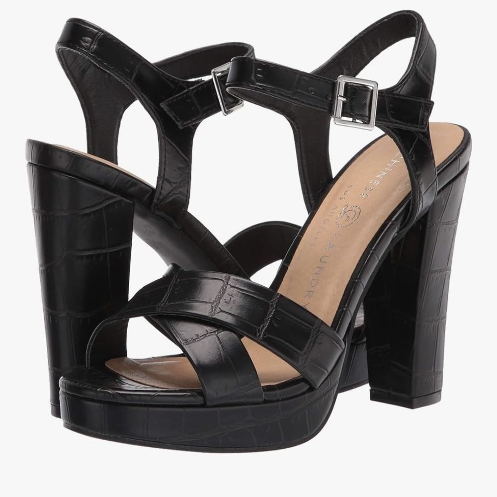 NWOT Chinese Laundry Women ALWAYS 5 Inch Black Strappy Heels